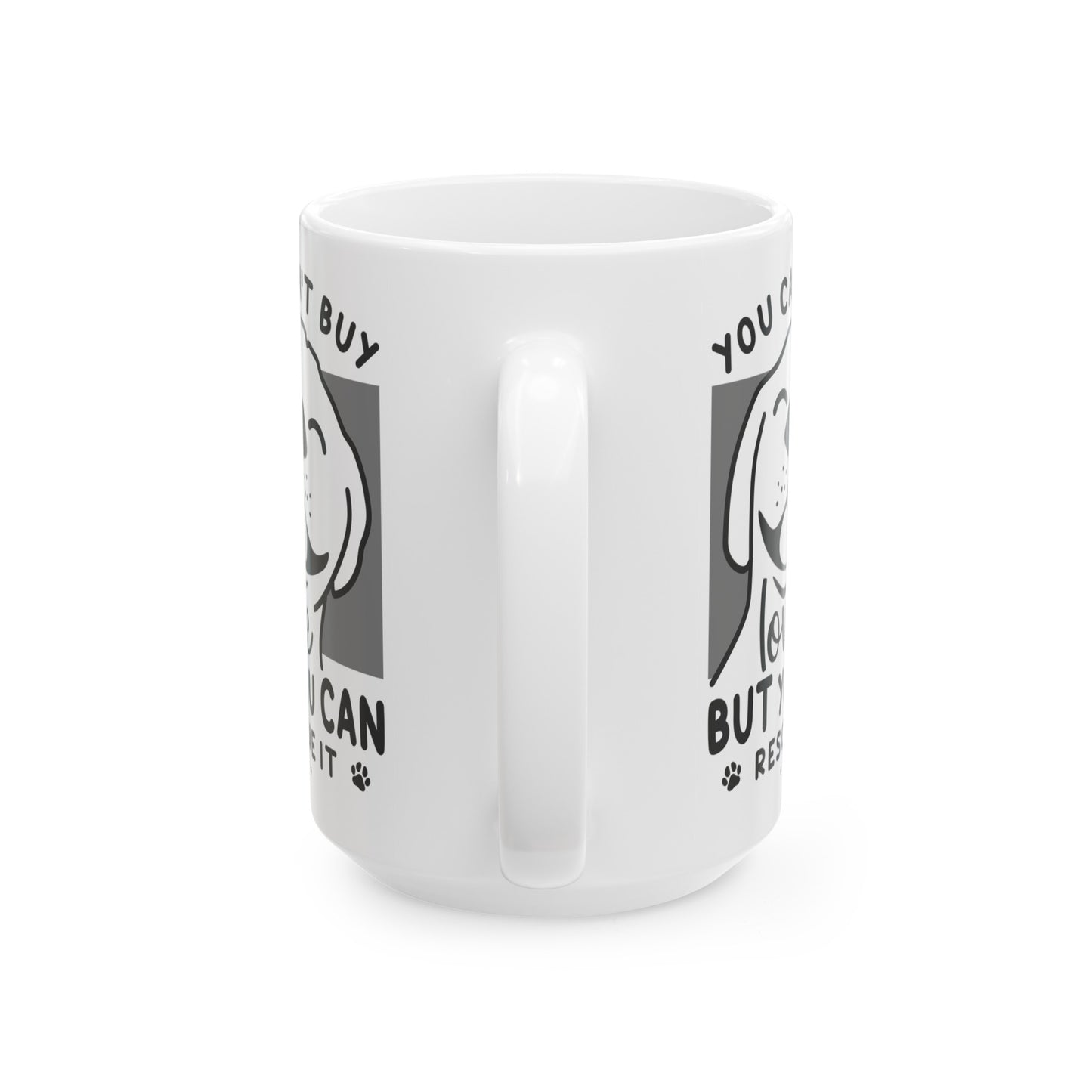 BaxterDog 'Rescue Love' Ceramic Mug, (11oz, 15oz)