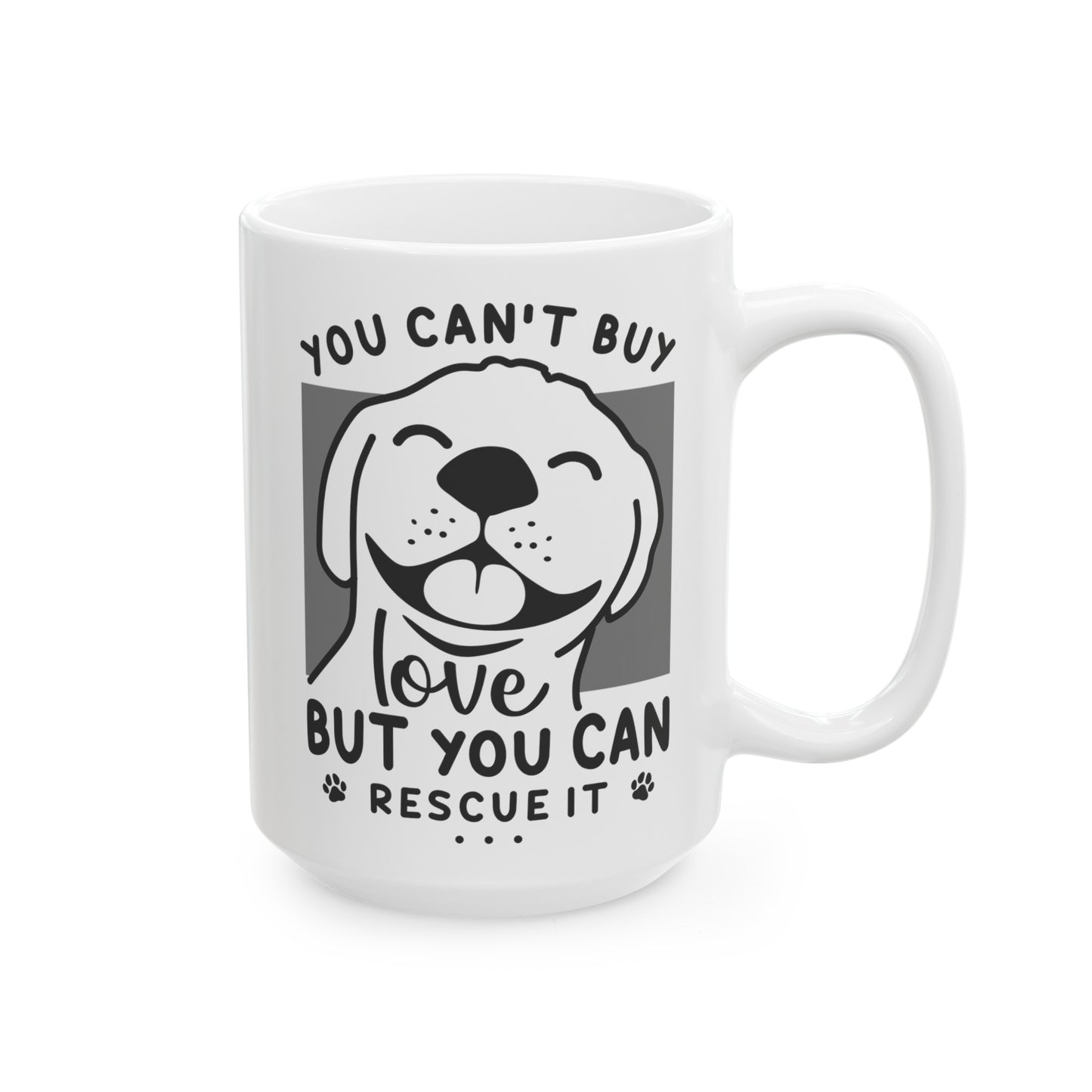 BaxterDog 'Rescue Love' Ceramic Mug, (11oz, 15oz)