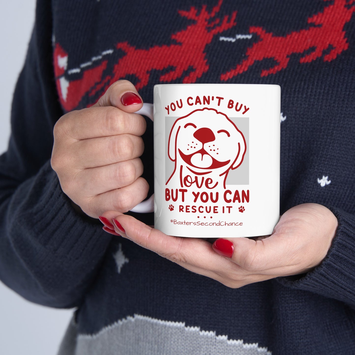 BaxterDog 'Rescue Love' Ceramic Mug, (11oz, 15oz)