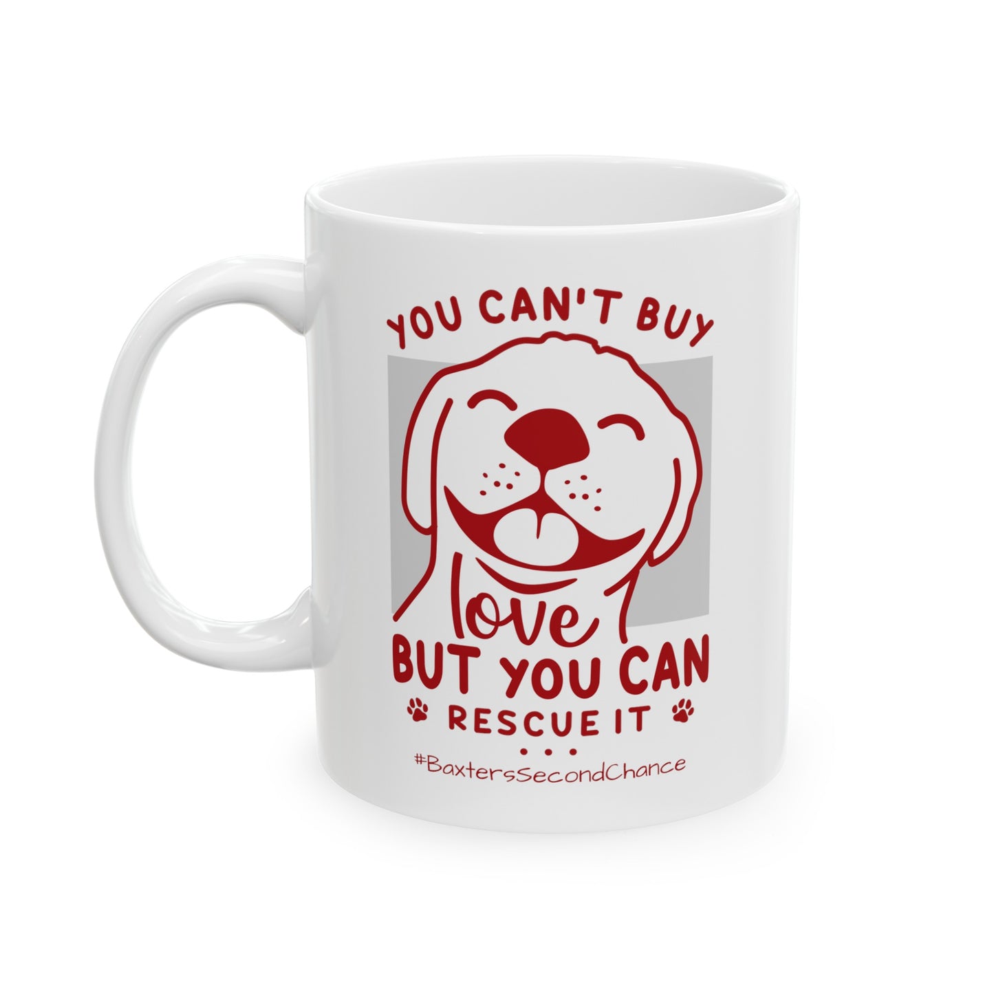 BaxterDog 'Rescue Love' Ceramic Mug, (11oz, 15oz)
