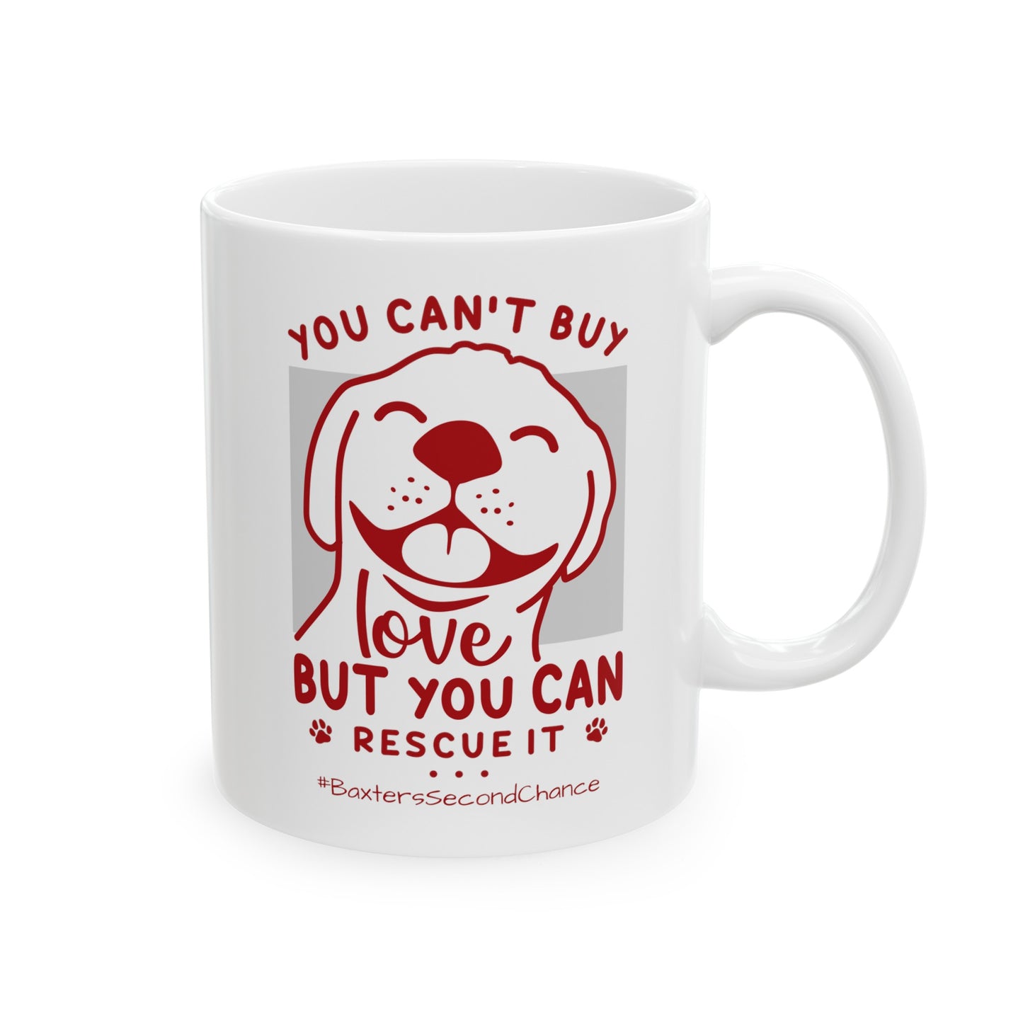 BaxterDog 'Rescue Love' Ceramic Mug, (11oz, 15oz)