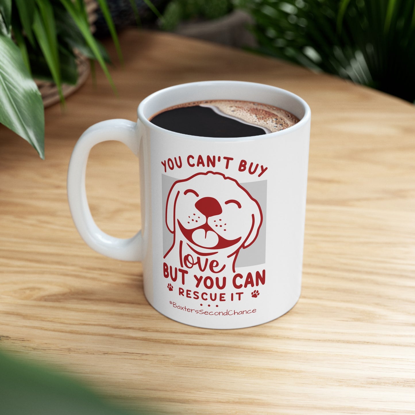 BaxterDog 'Rescue Love' Ceramic Mug, (11oz, 15oz)