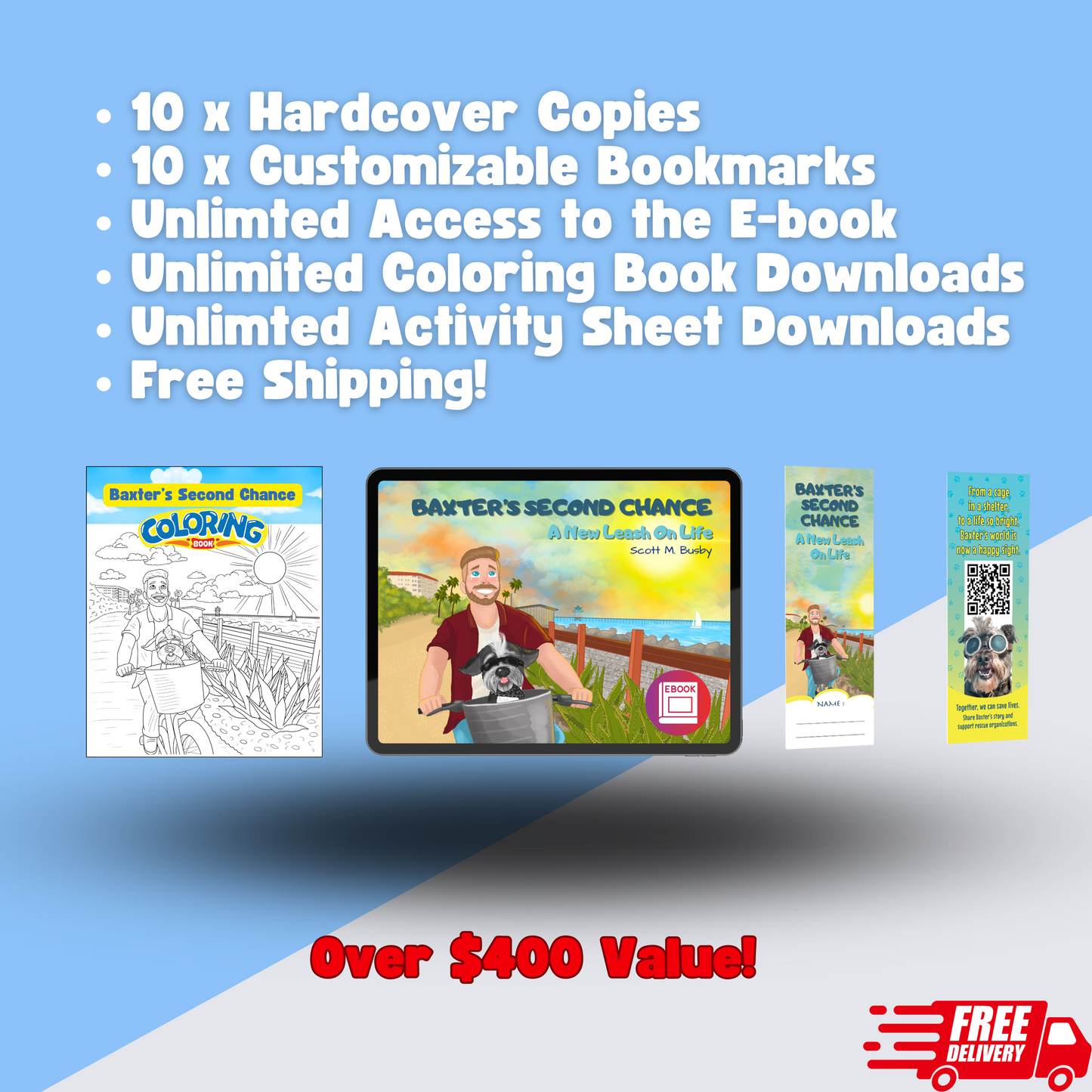 Baxter's Second Chance - Buy 5 Get 5 Free - (10 Hardcover Books + Downloadable eBook PDF)