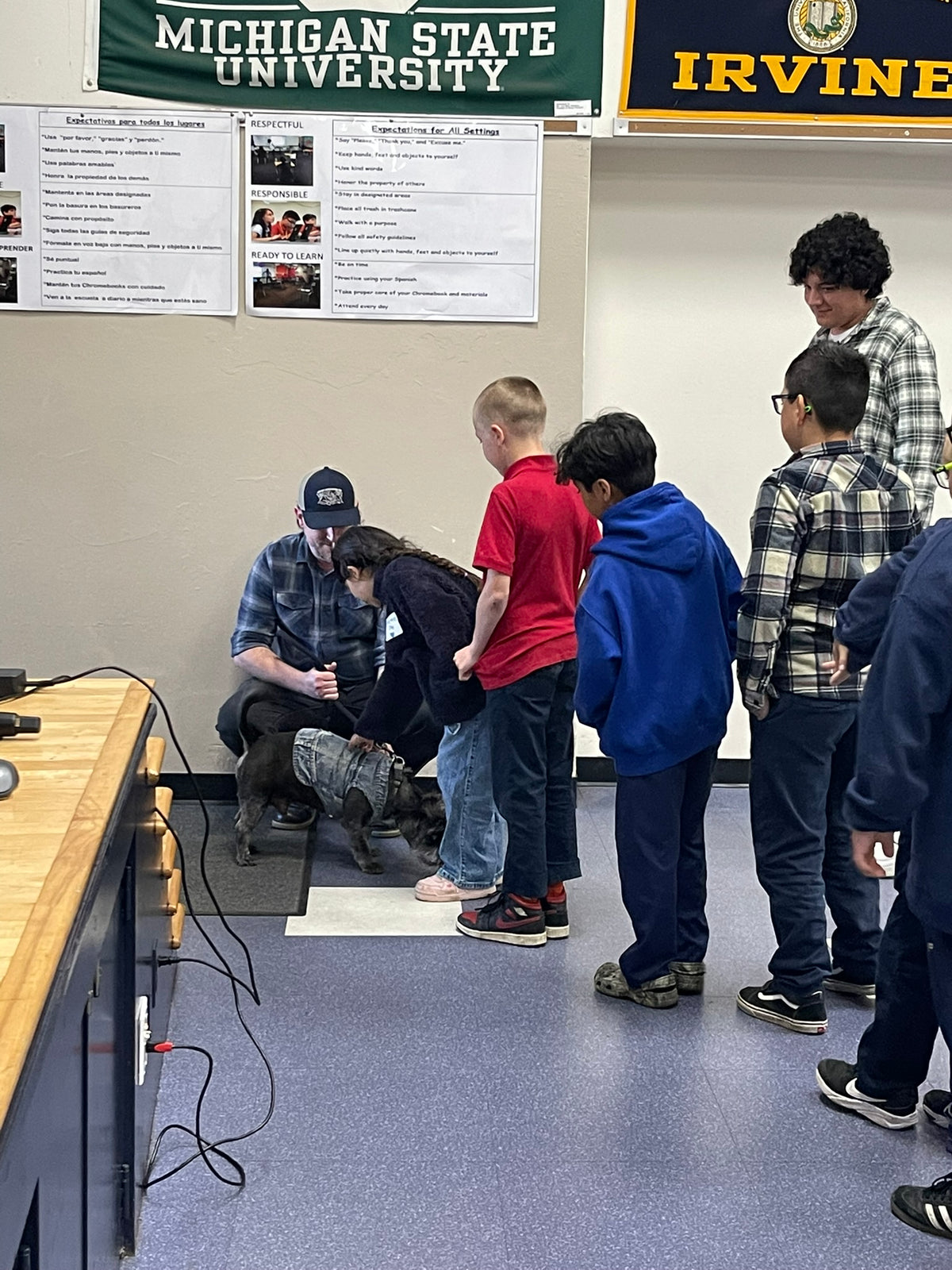 Children and educators using Baxter's story for empathy and rescue education