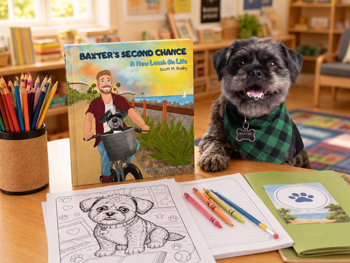 Classroom reading moment with Baxter's Second Chance