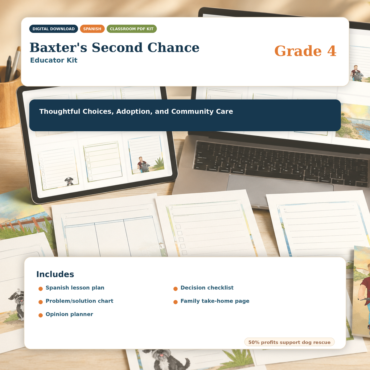 Baxter's Second Chance — Grade 4 Educator Kit (Spanish / Español)