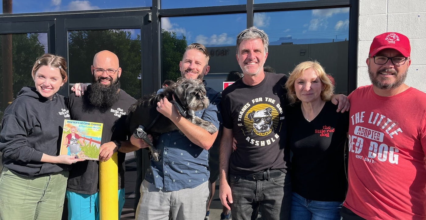 Baxter with Scott and The Little Red Dog rescue connection